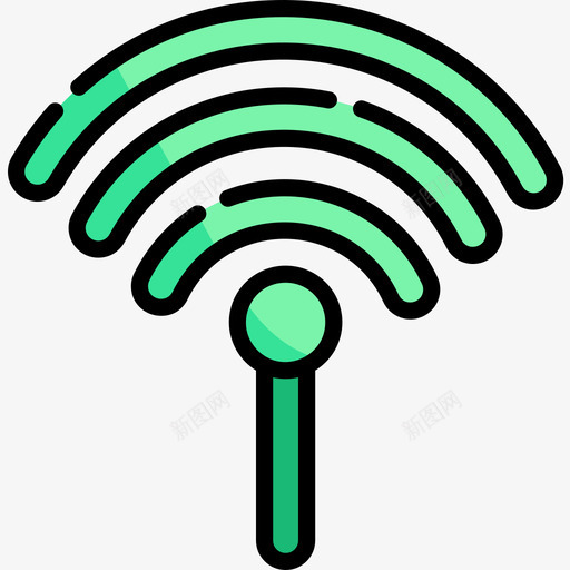 Wifi硬件23线性颜色图标svg_新图网 https://ixintu.com Wifi 硬件 线性 颜色