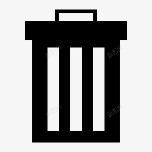 垃圾桶回收站商业图标svg_新图网 https://ixintu.com 商业 回收站 垃圾桶