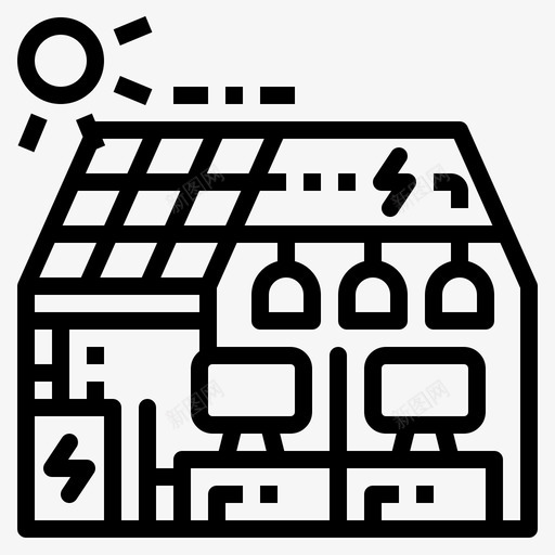 太阳能发电办公供电图标svg_新图网 https://ixintu.com 供电 办公 发电 商业 太阳能 技术 未来 概述