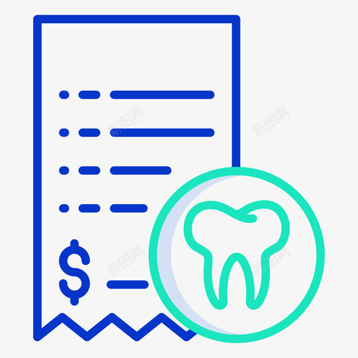发票牙科39轮廓颜色图标svg_新图网 https://ixintu.com 发票 牙科39 轮廓颜色