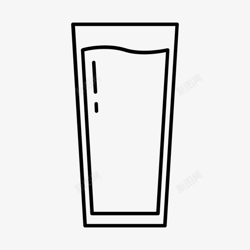 玻璃饮料杯子图标svg_新图网 https://ixintu.com 杯子 水 玻璃 矿物质 饮料
