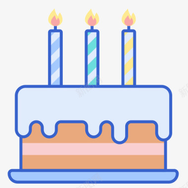 生日蛋糕活动管理2线性颜色图标图标
