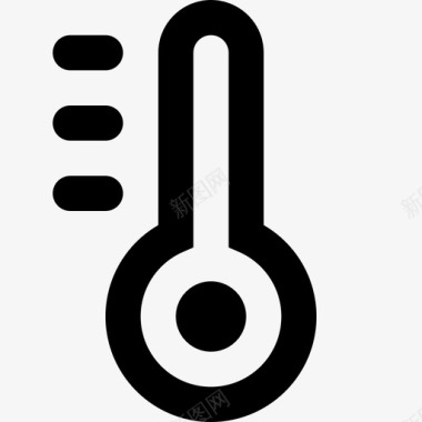 温度计热温图标图标