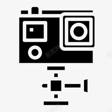动作摄像机小工具16实心图标图标