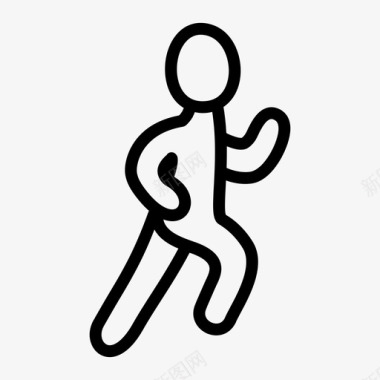 人运动慢跑图标图标