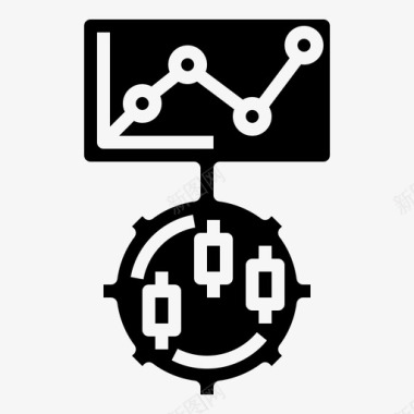 技术交易员比特币商业和金融图标图标