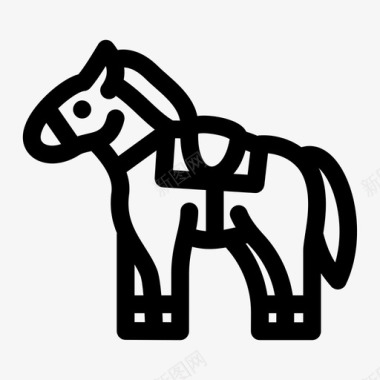 马马具哺乳动物图标图标