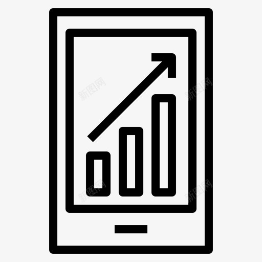 移动图表分析智能手机图标svg_新图网 https://ixintu.com 业务和财务概要 分析 技术 智能手机 移动图表 统计