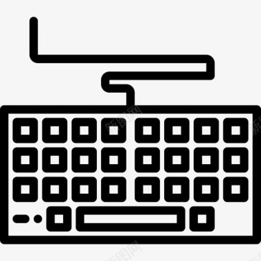 键盘网页平面线性图标图标