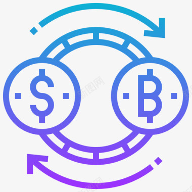 加密货币金融技术1梯度图标图标