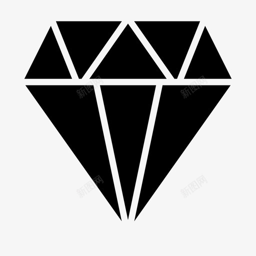 钻石珍贵优质图标svg_新图网 https://ixintu.com 优质 商务 珍贵 钻石