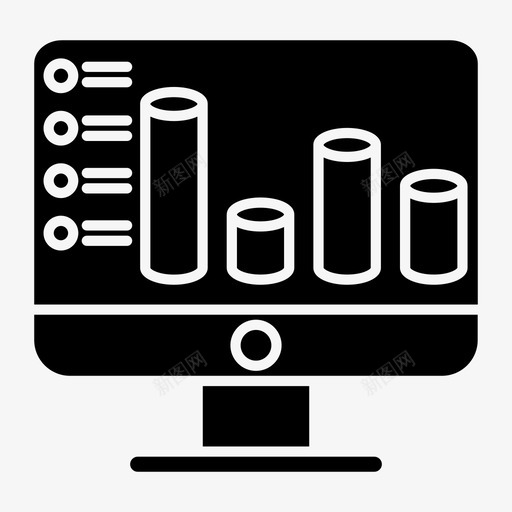 图表计算机分析图表图标svg_新图网 https://ixintu.com 企业财务字形 分析 图表 图表计算机 圆形