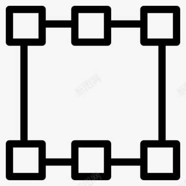 路径点矩形图标图标