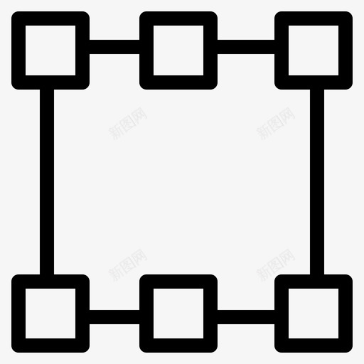 路径点矩形图标svg_新图网 https://ixintu.com 点 矩形 设计 路径