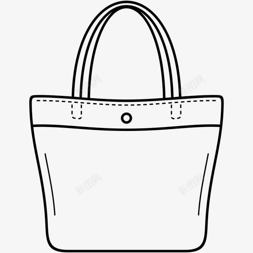 可折叠纽扣购物袋购物袋可重复使用的手提包图标svg_新图网 https://ixintu.com 使用 可折叠 手提包 按钮 用的 纽扣 购物袋 重复