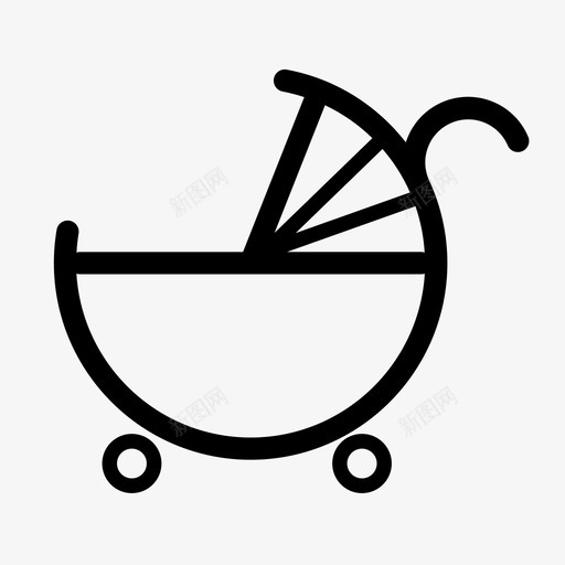 母婴类图标_婴儿车svg_新图网 https://ixintu.com 母婴类图标_婴儿车