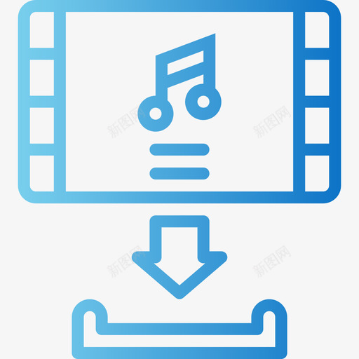 多媒体网络托管41渐变图标svg_新图网 https://ixintu.com 多媒体 托管 渐变 网络