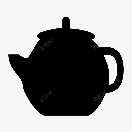 茶壶咖啡杯子图标svg_新图网 https://ixintu.com 咖啡 家用 杯子 水壶 茶壶