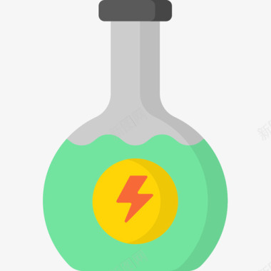 烧瓶可再生能源1扁平图标图标