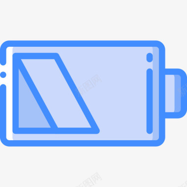 电池电量移动接口4蓝色图标图标