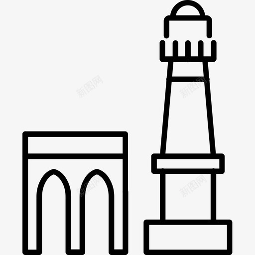 卡塔拉清真寺建筑地标图标svg_新图网 https://ixintu.com 卡塔 卡塔尔 地标 塔拉 建筑 清真寺