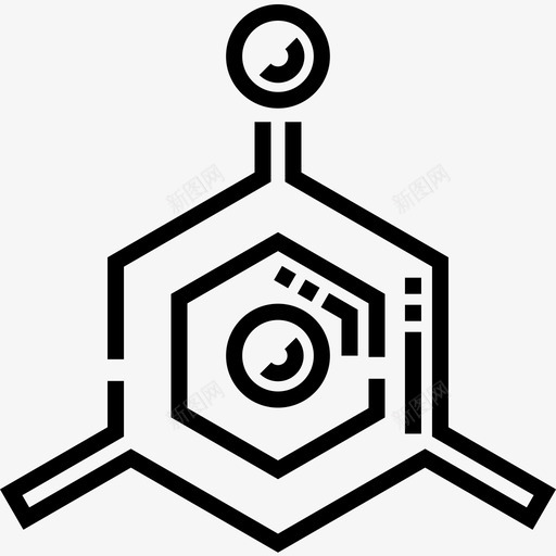 分子生物工程8线性图标svg_新图网 https://ixintu.com 分子 生物工程 线性