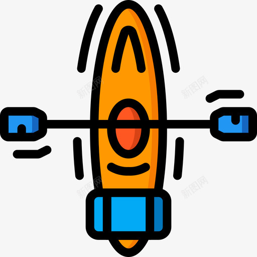 皮艇冒险运动16线性颜色图标svg_新图网 https://ixintu.com 冒险运动16 皮艇 线性颜色
