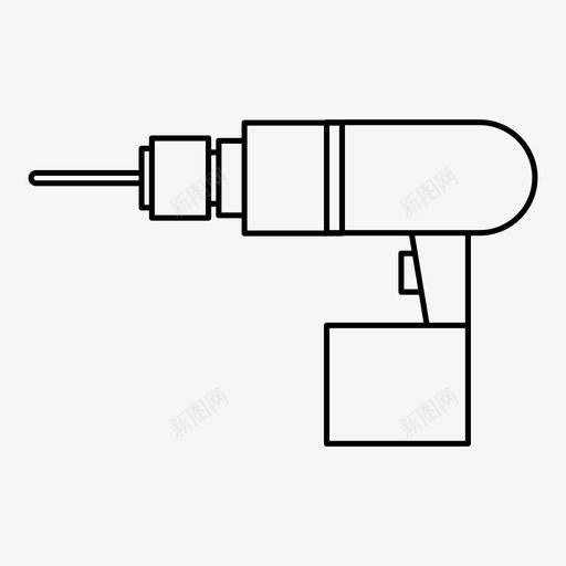 钻机建筑电钻图标svg_新图网 https://ixintu.com 修理 工作 工具 建筑 电钻 钻机