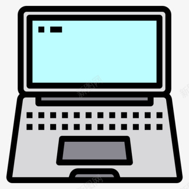 笔记本电脑小工具20线性颜色图标图标
