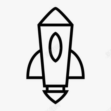 火箭发射科技航天器图标图标
