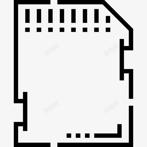 Sd卡硬件27线性图标svg_新图网 https://ixintu.com Sd 硬件 线性