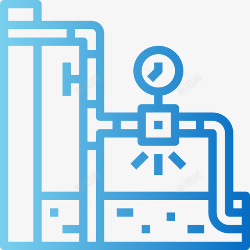 压力管道工10坡度图标svg_新图网 https://ixintu.com 压力 坡度 管道工