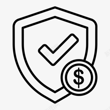 货币保护美元保险箱图标图标