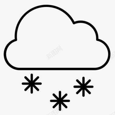 雪云气象图标图标