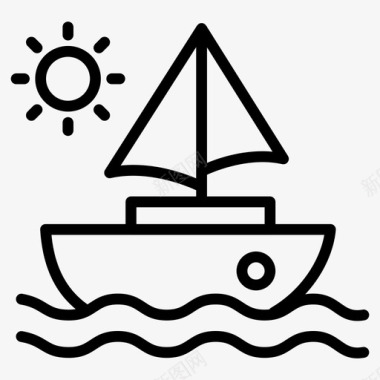 船游船河图标图标