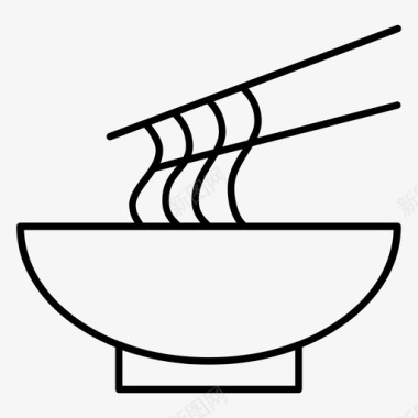 意大利面碗面条图标图标