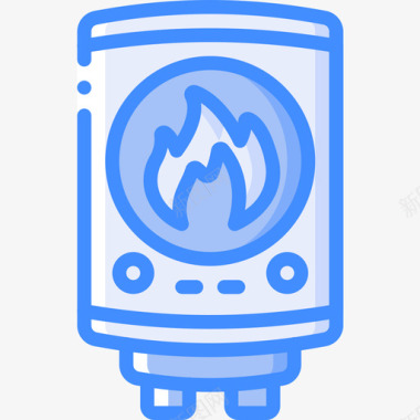 热水器加热4蓝色图标图标