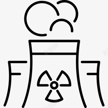 核电站原子能电力图标图标