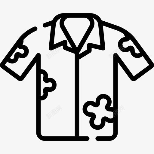 衬衫热带45直纹图标svg_新图网 https://ixintu.com 热带 直纹 衬衫
