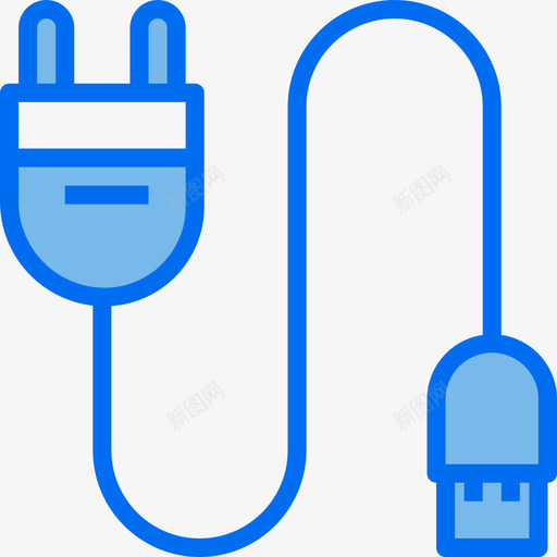 Usb家用电子5蓝色图标svg_新图网 https://ixintu.com Usb 家用电子 蓝色