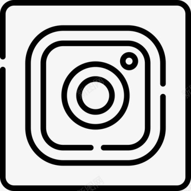 Instagram徽标社交媒体徽标线条线性图标图标