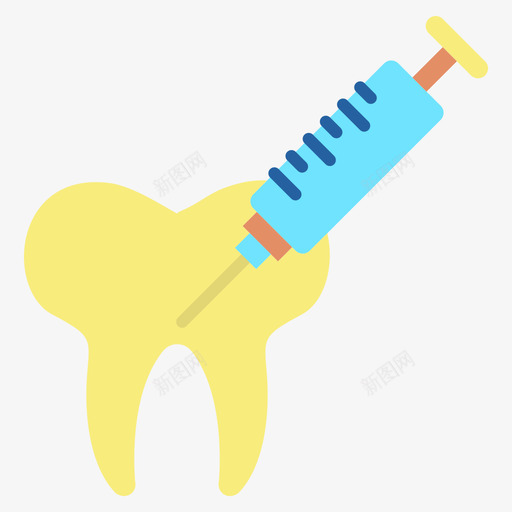 麻醉牙科41扁平图标svg_新图网 https://ixintu.com 扁平 牙科 麻醉