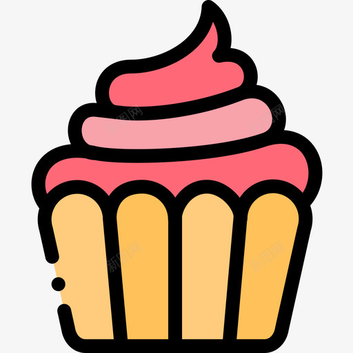 纸杯蛋糕面包房94线性颜色图标svg_新图网 https://ixintu.com 纸杯 线性 蛋糕 面包房 颜色