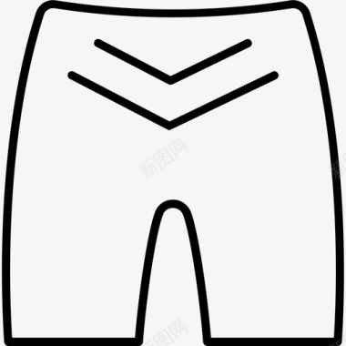 运动短裤拳击手衣服图标图标