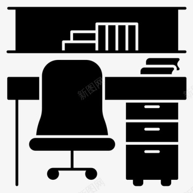 桌子椅子书桌图标图标