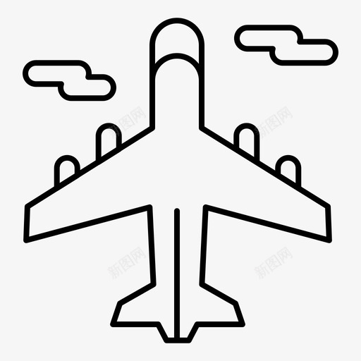 飞机运输世界图标svg_新图网 https://ixintu.com 世界 运输 飞机