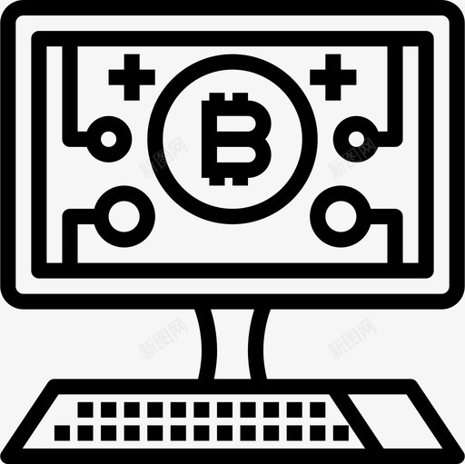 计算机加密货币57线性图标svg_新图网 https://ixintu.com 加密货币57 线性 计算机