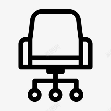 老板椅家具商务及管理线图标图标