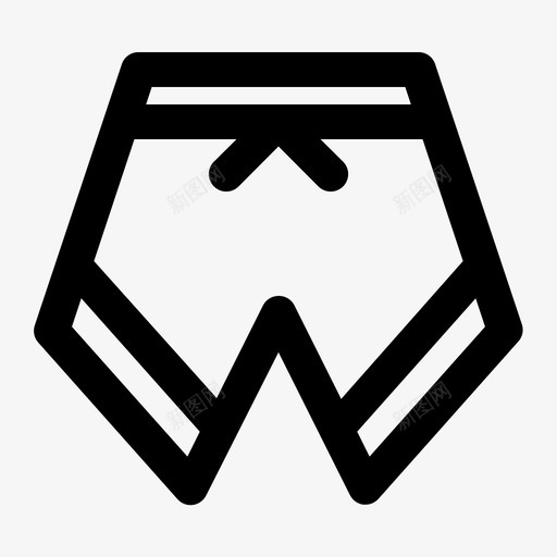 短裤篮球服装图标svg_新图网 https://ixintu.com 时装 服装 短裤 篮球 篮球线 裤子