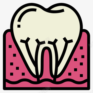 牙齿牙齿50线颜色图标图标